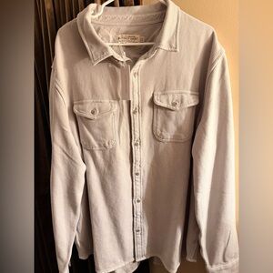 NWT Outerknown Light Gray/Tan Casual Button-Down Shirt
